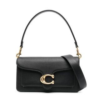 Coach Black Leather Tabby Shoulder Bag - female - Coach - Handbags - Black - ONE SIZE - Bags