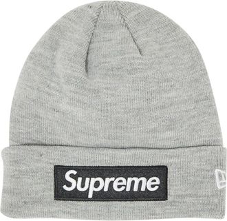 SUPREME x New Era Box Logo Beanie Heather Grey FW22BN10-HEATHER-GREY