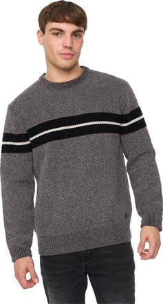 Crosshatch Heren Rondelle Chenille Gebreide Trui (Grijs Melange)