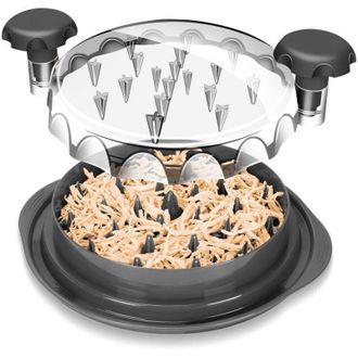 OEM Rallador De Pollo, Herramienta Profesional Para Rallar Filetes De Pollo, Giratorio, Tapa Transparente, Mango Ergon&oacute;mico, Rallador De Carne - Crezuo