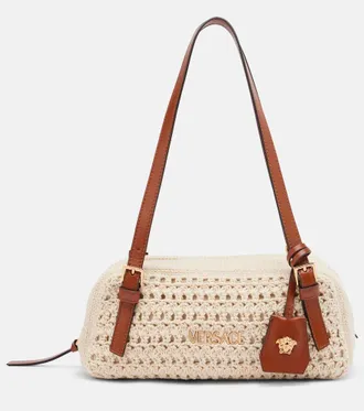 Versace Versace Tag Small crochet shoulder bag