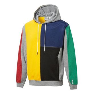 Puma Signature Hoodie Sweatshirt Grey Yellow Green Red 532086-01