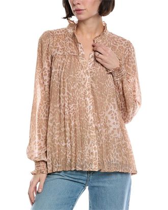 Fate Fate Accordion Pleated Chiffon Blouse