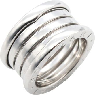 Bulgari Silver White Gold (18K) Band Ring (Pre-Owned)