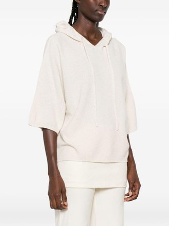 Fabiana Filippi Wool Blend Hoodie - Beige