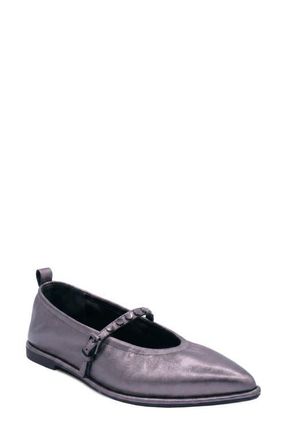 Ash Bella Studded Mary Jane Flat in Gunmetal at Nordstrom, Size 10Us