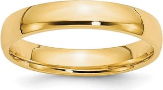 Diamond2Deal 14k Yellow Gold 4mm Lightweight Comfort Fit Wedding Band Ring