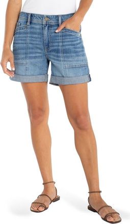 Liverpool L.A. Cuffed Denim Shorts in Isla Vista at Nordstrom, Size 16