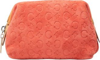 Celine Orange C Macadam Suede Pouch