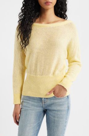 BDG Off the Shoulder Knit Sweater in Yellow at Nordstrom, Size X-Small