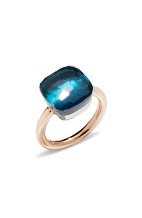 POMELLATO Nudo Classic Blue Topaz Ring in Rose Gold/Blue Topaz at Nordstrom, Size 7.5