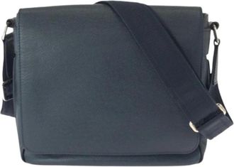 Louis Vuitton Pre-owned Messenger Bag - Heren - Vintage Schoudertas - Blauw - ONE Size - Leer - Vintage