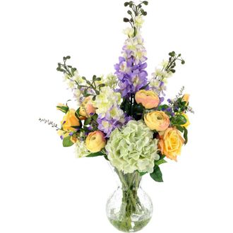 Mark Roberts Garden Bloom in Crackle Vase in Lavender at Nordstrom