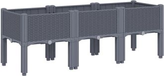 vidaXL Jardinera Con Patas Pp Azul Gris 120x40x42 Cm Vidaxl