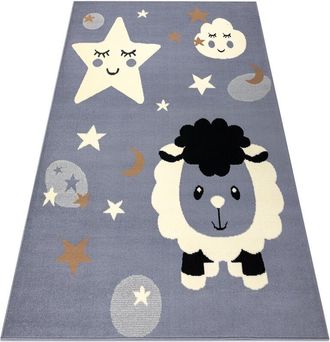 RugsX Carpet bcf flash Sheep 4000 - grey grey 160x220 cm