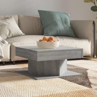 vidaXL Vidaxl - Mesa De Centro Madera De Ingenier&iacute;a Gris Sonoma 57x57x30 Cm