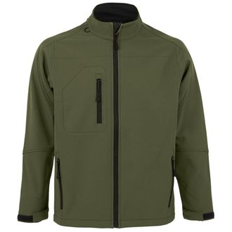 SOLS Mens Relax Soft Shell Jacket (Breathable, Windproof And Water Resistant) (Dark Green) - Size X-Large