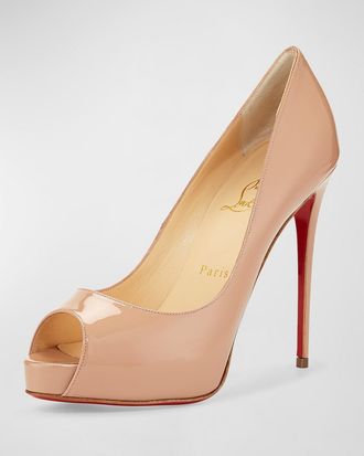 Christian Louboutin New Very Prive Patent Red Sole Pumps