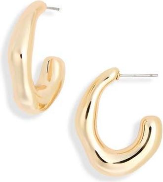 Nordstrom Rack Molten J Hoop Earrings in Gold at Nordstrom Rack