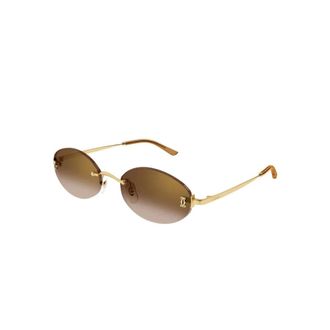 Cartier Sunglasses, female, Yellow, Size: 55 MM Ct0592S 002 Sunglasses
