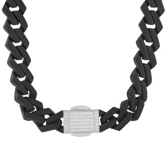 Robert Alton 1/2CTW Diamond Stainless Steel Black Finish Clasp 20 Necklace
