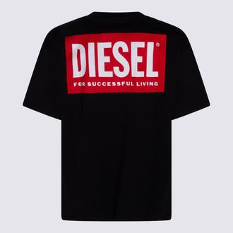 Diesel Mens T-Shirts And Polos Black _100 % Co