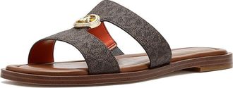 Michael Kors Erin Flat Sandals Womens Sandals Brown : 6.5 M, Synthetic