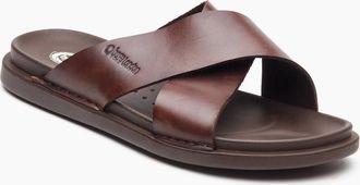 base Mens Drift Cross Strap Mens Sandals - Brown - Size: 10