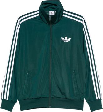 adidas zip-up sweatshirt - women - Recycled Polyester - M - Green