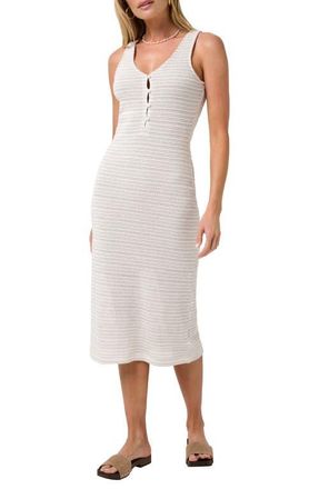 Travis Mathew Beach Club Cover-Up Midi Dress in Soft Taupe Multi at Nordstrom, Size X-Large