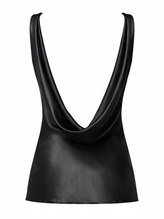 Nina Ricci Draped Silk Blouse - Black