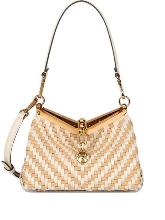 Etro small Vela woven shoulder bag - Neutrals