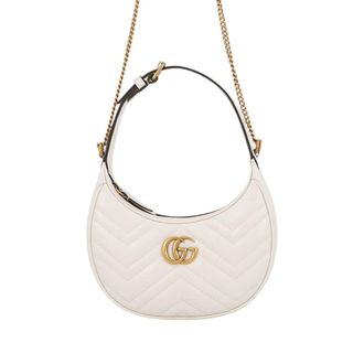 Gucci Pre-owned Gucci Mini GG Marmont Matelasse Calfskin Half Moon Bag Ladies KJ20TMXXN08Z32YM