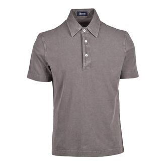 Drumohr Polo Shirts, male, Brown, Size: L Polo