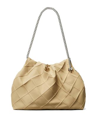 Tory Burch Beige shoulder bag with silver chain