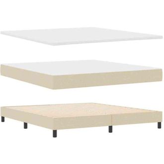 vidaXL Cama Box Spring Con Colch&oacute;n Con Colch&oacute;n Crema 180 X 200 Cm Vidaxl