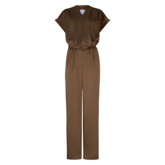 Dante6 Oyana Satin Jumpsuit - Dames - Jumpsuits & Playsuits - Bruin - Maat: S Satijn