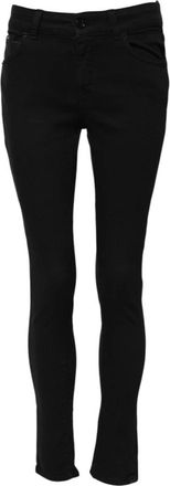 Dolce & Gabbana Zwarte Skinny Mid Taille Denim Jeans - Dames - Skinny Jeans - Zwart - XS - Denim - Jeans