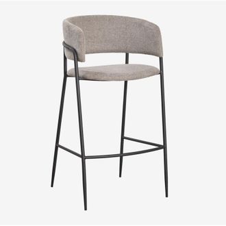 Sklum Pack De 2 Taburetes Altos Tapizados Nalon Sklum