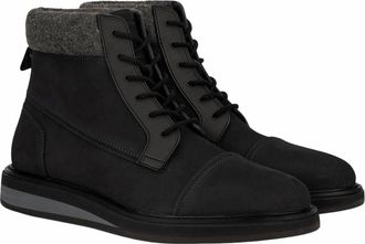 Vintage Foundry Co. Mens Stone Boots With Faux Fur Trim In Black