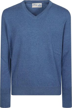 Ballantyne V-neck cashmere sweater - Blue