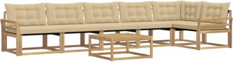 vidaXL Conjunto De Sof&aacute;s De Exterior 7 Uds. Y Beige Vidaxl