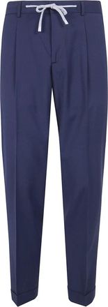 Barba Straight Broeken - Heren - Straight fit broeken - Blauw - M - Broeken