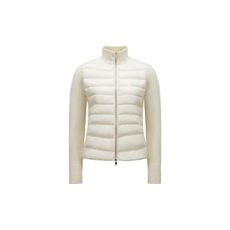 Moncler Moncler Padded Wool Cardigan, Women, White, Size: M