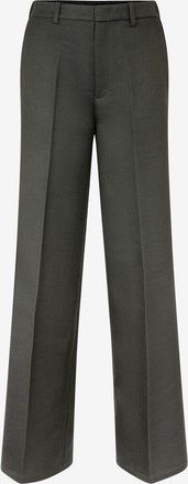 Forte_Forte Hose mit weitem Bein aus Schurwolle und Viskose