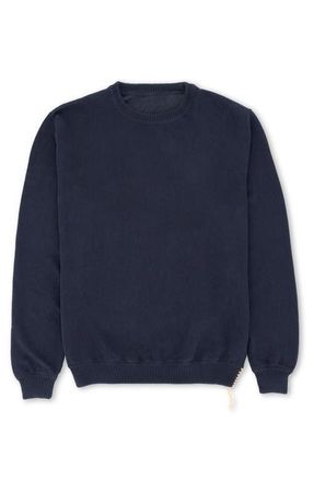 Fortela Rover Cotton Crewneck Sweater in Blue at Nordstrom, Size Medium Eu