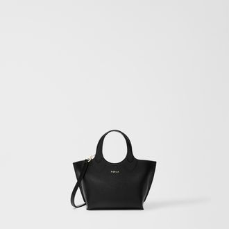 Furla Thelma Borsa Shopping Nero Nero Pelle Di Vitello Andromeda Donna