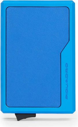 Piquadro Mag Safe Pop-up Kaarthouder - unisex - Portefeuilles - Blauw - ONE Size - Katoen - Accessoires