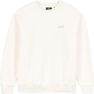 Volcom Too Kool Lse Crew Fleecepullover f&uuml;r Herren | wei&szlig;