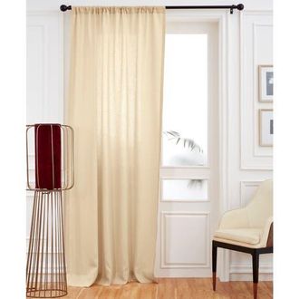 Solino Home Linen Curtain with Light Filtering Rod Pocket for Living Room, Bedroom in Beige at Nordstrom, Size Xx-Large